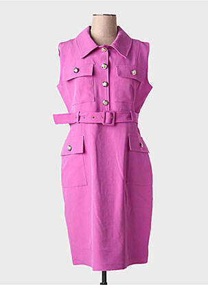 Rochie midi roz LESLIE femeie