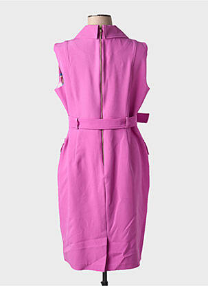 Rochie midi fără mâneci fără mâneci roz LESLIE femeie