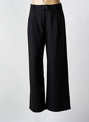 Pantalon larg țesătură crep mărime normală negru SUNCOO femeie
