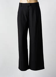 Pantalon larg țesătură crep mărime normală negru SUNCOO femme