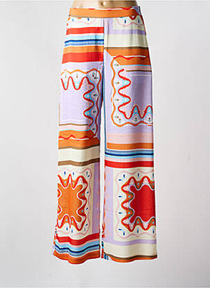 Pantalon larg portocaliu SUNCOO femeie