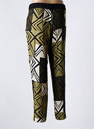 Pantalon drept țesătură crep talie înaltă verde PAZ TORRAS femeie