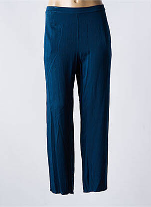 Pantalon drept țesătură poplin mărime normală albastru LA FEE MARABOUTEE femeie