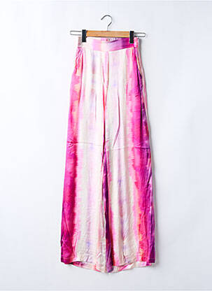 Pantalon larg roz SUNCOO femeie