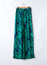 Pantalon larg țesătură poplin mărime normală verde LA FEE MARABOUTEE femme