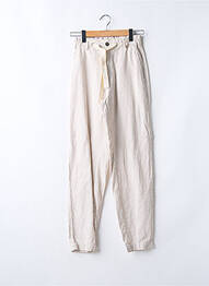 Pantalon drept elasticitate talie înaltă bej MAT DE MISAINE femme