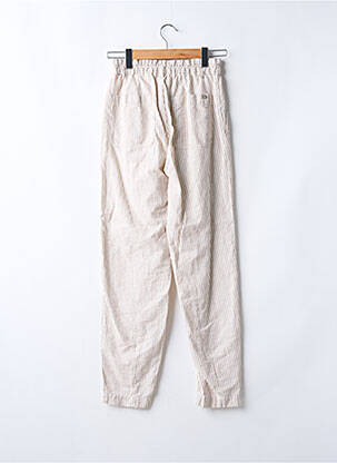 Pantalon drept elasticitate talie înaltă bej MAT DE MISAINE femeie