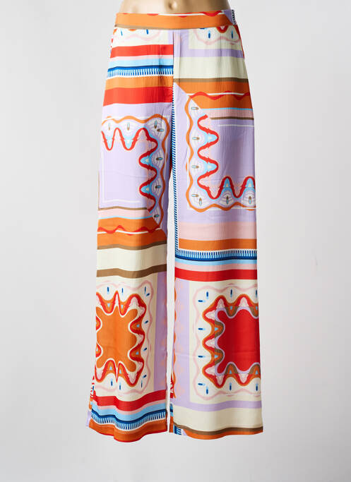 Pantalon larg portocaliu SUNCOO femeie