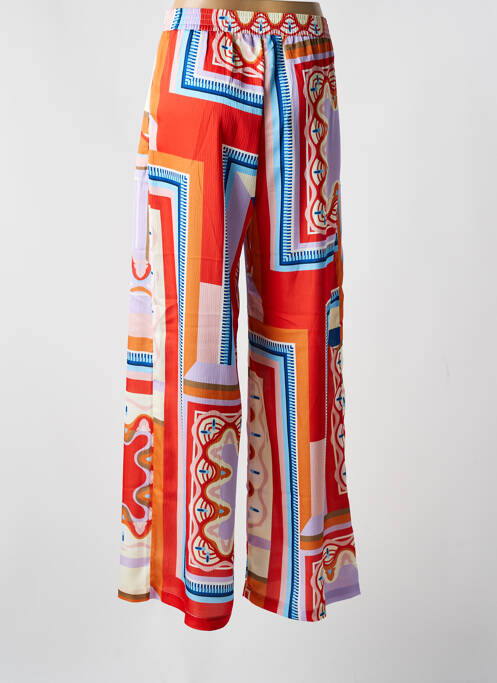 Pantalon larg portocaliu SUNCOO femeie