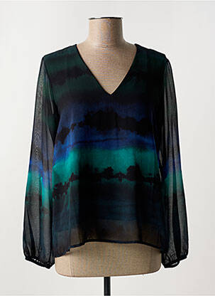 Bluză imprimeu fantezie mâneci lungi albastru LA FEE MARABOUTEE femme