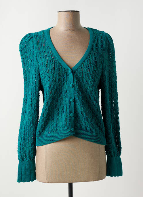 Vestă cu mâneci lungi verde ONE STEP femeie