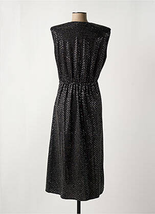 Rochie midi mâneci scurte mâneci scurte negru SUNCOO femeie