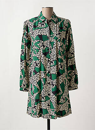 Rochie scurtă mâneci lungi mâneci lungi verde DIPLODOCUS femeie