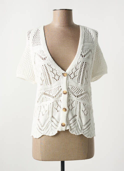 Vestă cu mâneci scurte alb LA FEE MARABOUTEE femeie