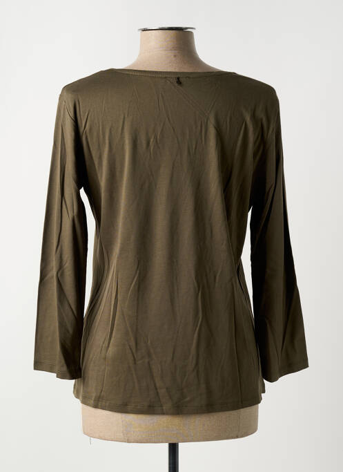 Tricou croială dreaptă mâneci lungi verde ONE STEP femme