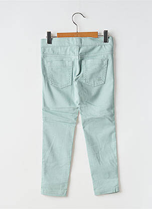 Pantalon slim țesătură poplin mărime reglabilă albastru UNITED COLORS OF BENETTON fată