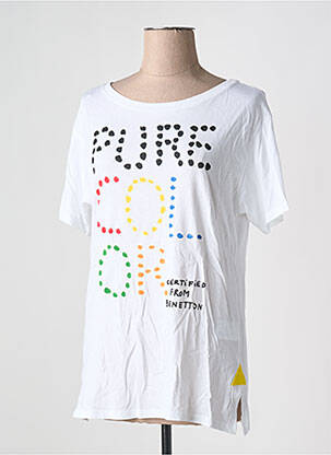 Tricou alb UNITED COLORS OF BENETTON femeie