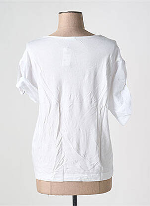 Tricou croială dreaptă mâneci scurte alb UNITED COLORS OF BENETTON femeie