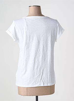 Tricou serigrafie flockată mâneci scurte alb EDC BY ESPRIT femeie