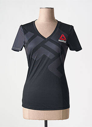 Tricou imprimeu fantezie mâneci scurte negru REEBOK femeie