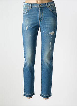 Blugi cu croială slim efect uzat decolorat mărime normală albastru TRUSSARDI JEANS femeie