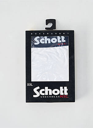 Boxer alb SCHOTT bărbat