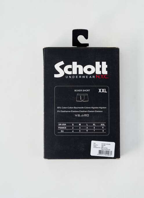 Boxer alb SCHOTT bărbat