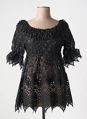 Tunică mâneci scurte negru BEATNIK PHILOSOPHY femeie