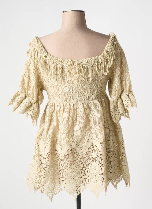 Tunică mâneci scurte bej BEATNIK PHILOSOPHY femeie