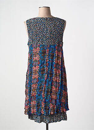 Rochie scurtă fără mâneci fără mâneci albastru SOGGO femeie