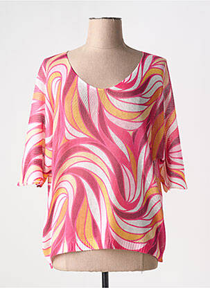 Pulover roz COULEURS DU TEMPS femeie