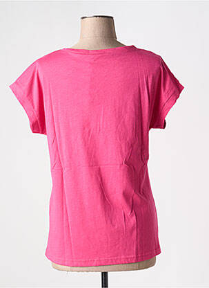 Tricou serigrafie mâneci scurte roz MERI & ESCA femeie