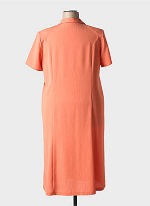 Rochie midi croială fluidă mâneci scurte portocalie SAN FRANCISCO femeie