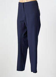 Pantalon drept talie cu cleme mărime normală albastru GRIFFON femeie