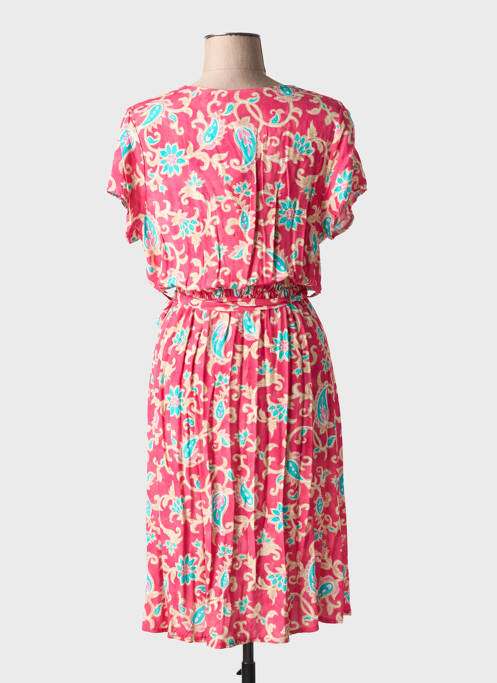 Rochie midi roz COULEURS DU TEMPS femeie