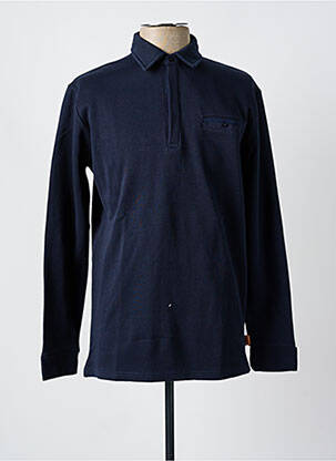 Pulover guler polo mâneci lungi albastru OAKS VALLEY bărbat