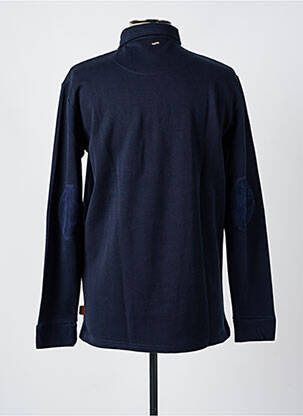 Pulover guler polo mâneci lungi albastru OAKS VALLEY bărbat