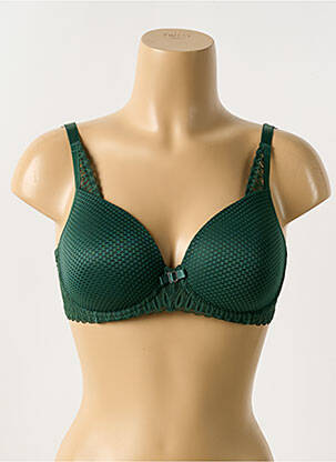 Sutien efect material satinat top sutien modelat verde TRIUMPH femeie