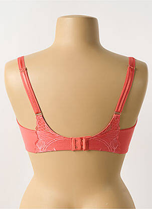 Sutien efect material satinat sutien cupe întregi cu decolteu înalt portocaliu FLORALE BY TRIUMPH femeie