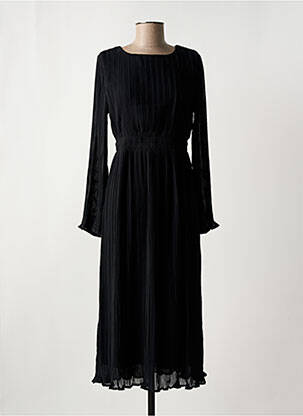 Rochie midi mâneci lungi mâneci lungi negru ARTLOVE femeie