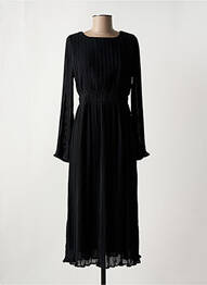 Rochie midi mâneci lungi mâneci lungi negru ARTLOVE femme