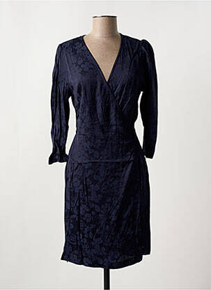 Rochie midi mâneci 3/4 mâneci 3/4 albastru ARTLOVE femeie