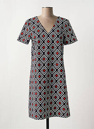 Rochie scurtă mâneci scurte mâneci scurte negru HIPPOCAMPE femeie