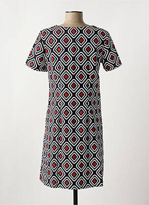 Rochie scurtă mâneci scurte mâneci scurte negru HIPPOCAMPE femeie