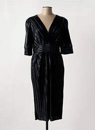 Rochie midi mâneci scurte mâneci scurte negru LA PETITE ETOILE femeie