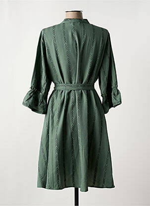 Rochie midi imprimeu fantezie mâneci lungi verde EVOKED VILA femeie