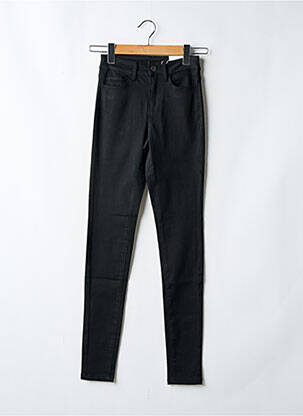 Pantalon slim talie înaltă talie înaltă negru VILA femeie