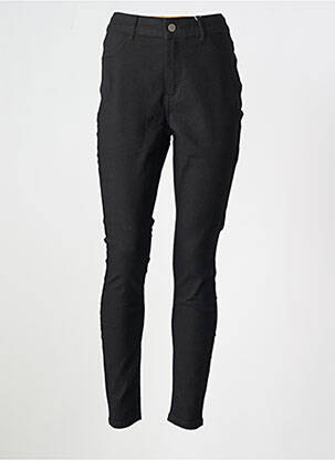 Pantalon slim țesătură poplin mărime normală negru VILA femeie