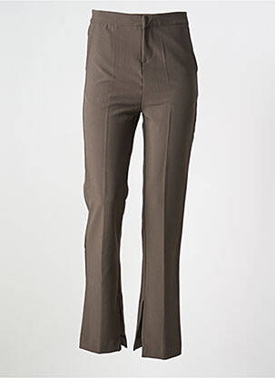 Pantalon drept țesătură crep mărime normală verde GRACE & MILA femeie