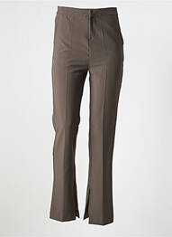 Pantalon drept elasticitate mărime normală verde GRACE & MILA femeie
